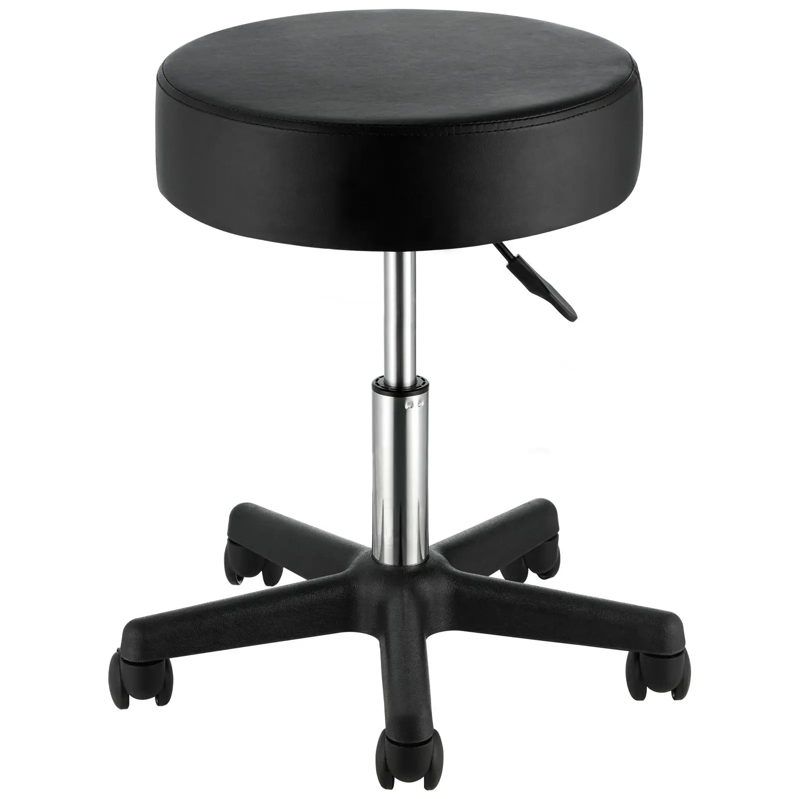 VEVOR Rolling Stools with Wheels, TikTokShopBlackFriday, 400 LBS Weight Capacity Adjustable Height Stool with Ultra-Thick Seat Cushion, Swivel Stools Chair for Salon, Bar, Home, Office, Tatoo, Medical, Massage, Black