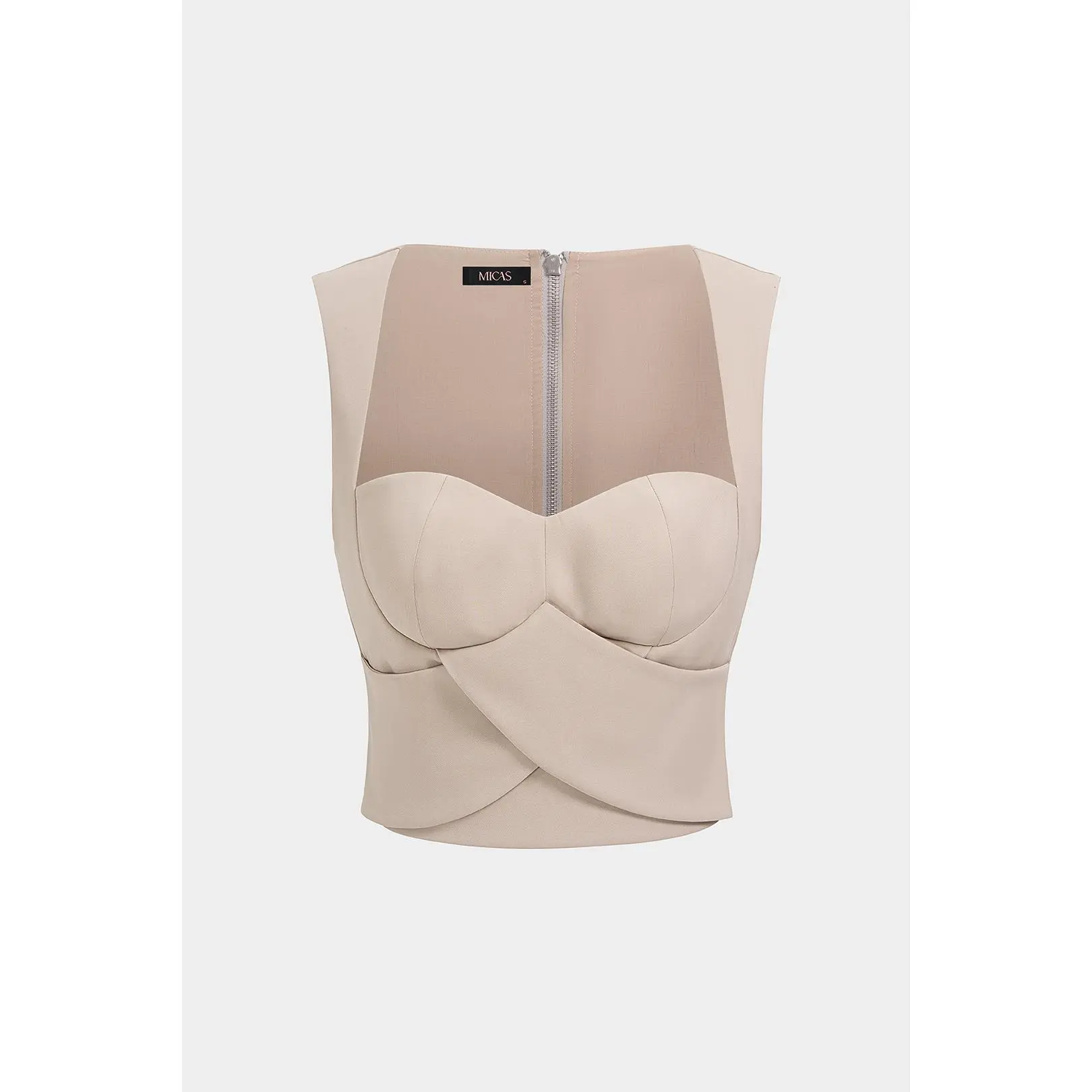 Solid Zipper Tank Top