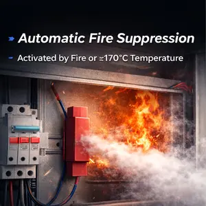 type automatic fire extinguishing device, suitable for low-voltage distribution box, distribution cabinet and charging pile; installation is simple and quick; Circuit breaker type fire extinguishing device