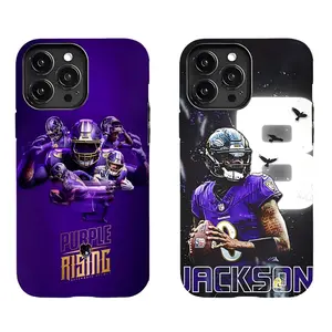 Lamar Jackson themed phone case, Ravens # 8 element, Suitable for iPhone 17/16/15/14/13/12/11 Pro Max/Plusand Samsung Galaxy S23-25, shock-absorbing, anti-drop protective case, lightweight, new fashion trend design