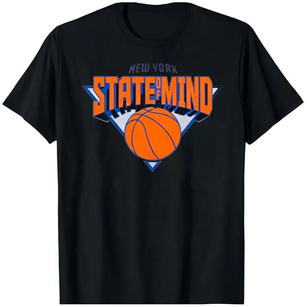 Unisex🏀 New York State of Mind Cotton Short Sleeve T-Shirt Basketball Graphic Tee Casual Crewneck Streetwear Summer Top For Fans and Trend Lovers Good Graphic Tees Funny Graphic Tee Trendy T-Shirts Oversized T Shirts Fits