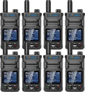 eight pcs T6 Ultra-Slim Global Walkie Talkie Unlimited Range Over 4G LTE, AES-256 Encrypted PoC Two Way Radio for Security, Family, Outdoor, Business