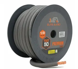 Elite Audio 0 Gauge Ground Wire – 50ft CCA Power Cable