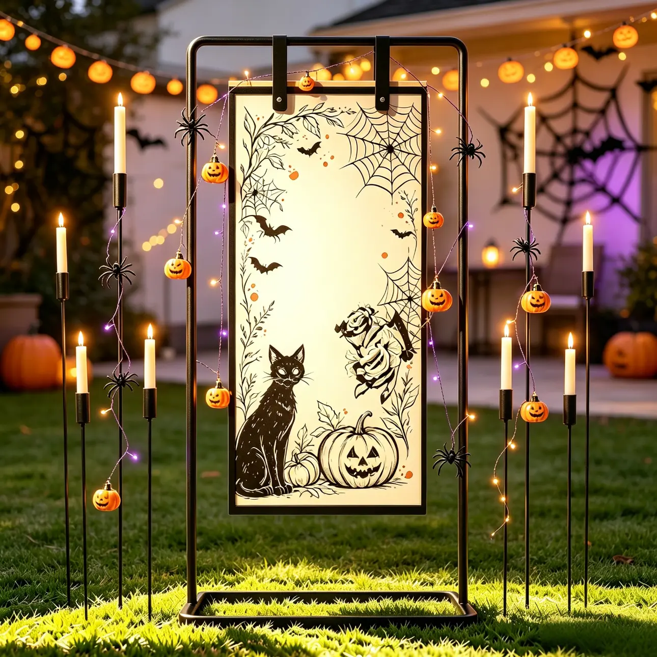 VINCIDERN 68.9in Black Wedding Sign Holder Adjustable Welcome to Our Wedding Sign Stand Seating Chart Stand for Bridal Shower Birthday Party Events