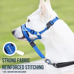 Headcollar - Stop Your Dog Pulling on the Leash.Adjustable, Reflective and Lightweight, with Padded Nose Band.Dog Training Anti-Pull Collar for Medium Dogs﻿