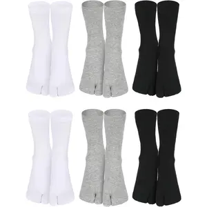 6 Pairs Japanese Toes Separated Socks for Men Women Unisex