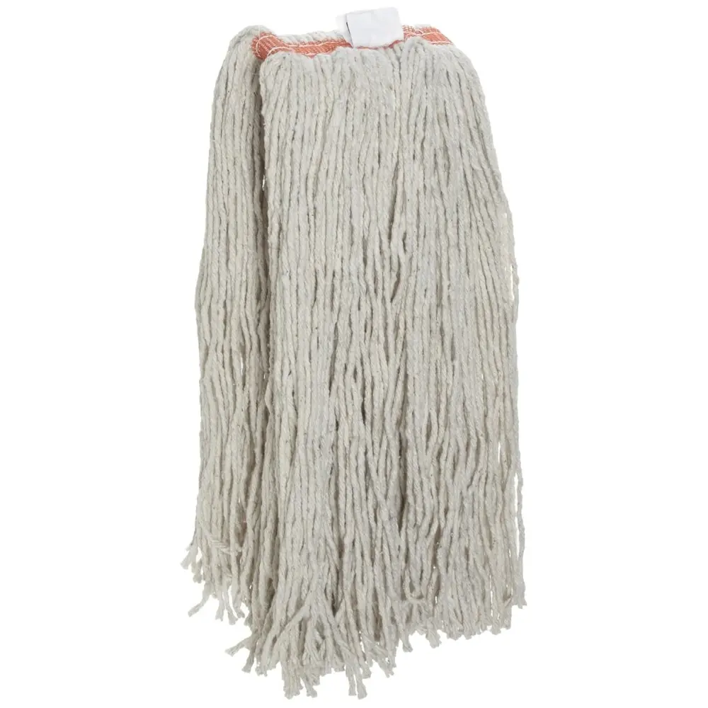 Cut End Cotton Mop Head Replacement/Refill, 32 oz, White, Heavy Duty Cotton Industrial Wet Mop For Floor Cleaning in Office/School/Stadium/Restaurant