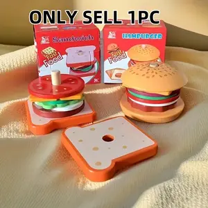 Wooden Sandwich Stacking & Sorting Shape Sorter Toy, 1 Box Colorful Interactive Learning Game for Youngsters, Ideal Gift for Boys & Girls