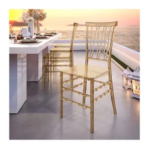 Techni Home Set of 4 Stackable Chiavari Style Acrylic Chairs