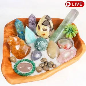 1 Count Premium Gemstone Crystal Scoop – Variety of Natural Crystals Spheres, Towers, Tumbles, Flame, Palm Stone