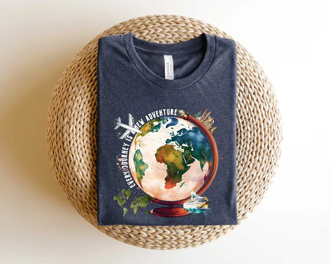 World Map Shirt, Travel Shirt, Adventure Tee, Traveler Gift, Travel Lover Tee, Geography Shirt, Geography Gift Shirt, Wanderlust Shirt