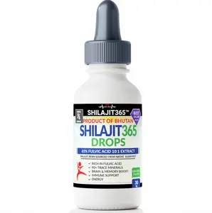 Shilajit Resin Drops - Himalayan Shilajit Resin Imported from Bhutan - 30ML