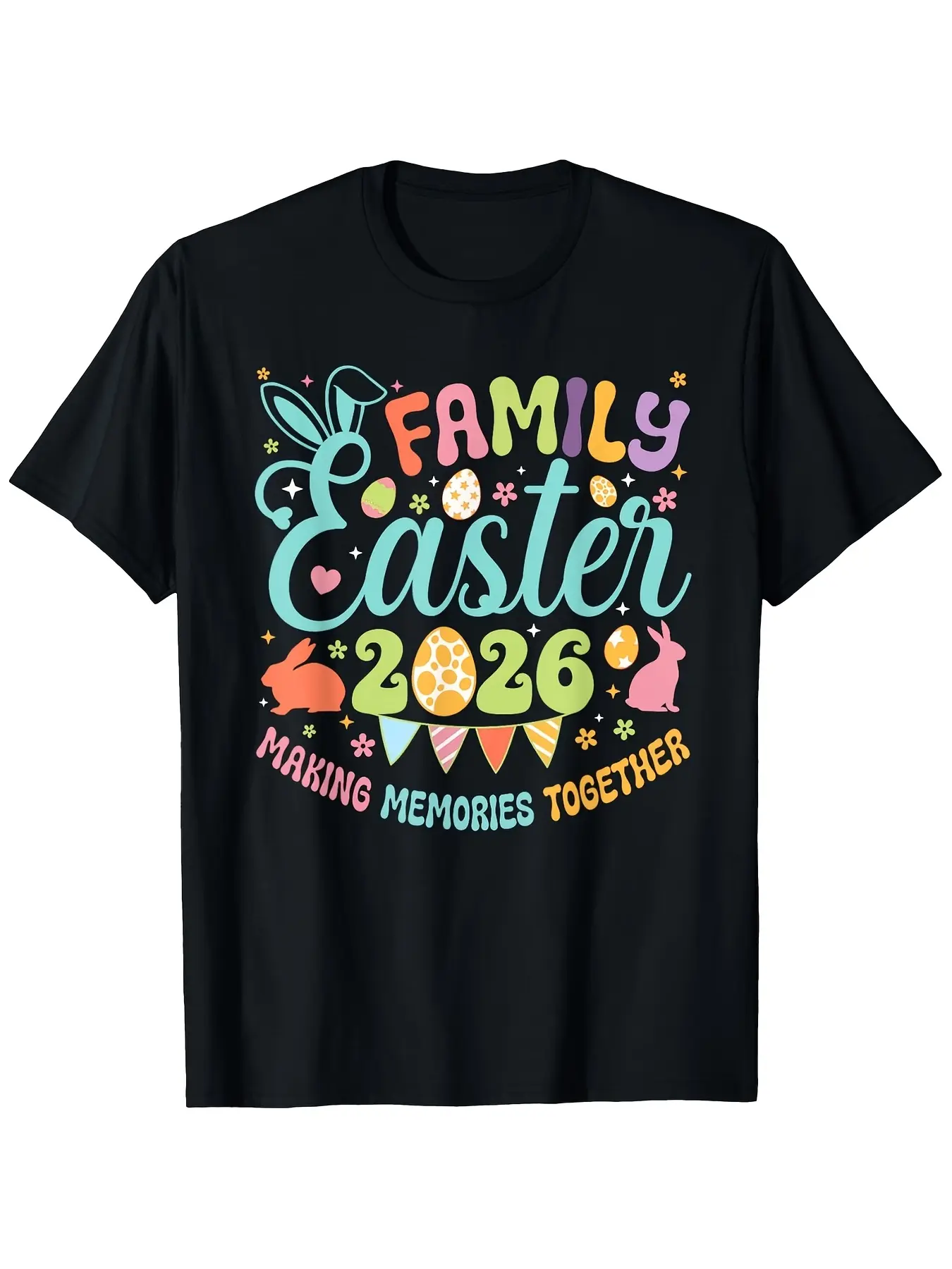 Easter 2026 Family Gathering_ Creating Cherished M unisex soft cotton short sleeve t shirt, vintage graphic casual tee for men women teens, perfect birthday holiday gift for camping travel gym daily street casual wear