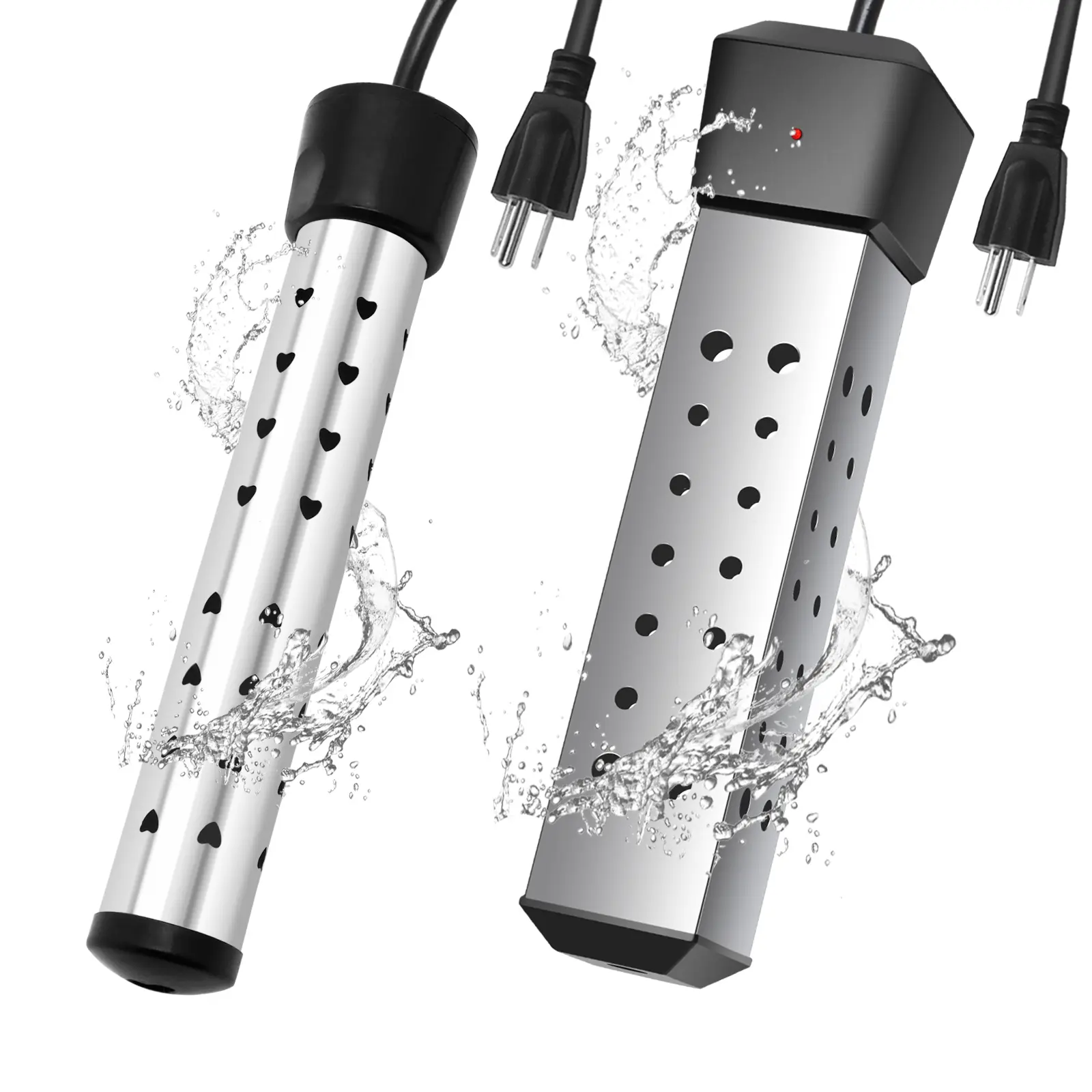 【Latest upgraded version】Immersion Water Heater,with 304 Stainless Steel Cover Intelligent Temperature Control and UL Certification Portable Bucket Heater Heat 5 Gallons of Water in Minutes