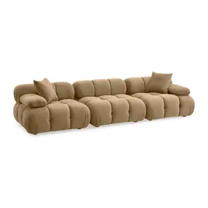 Calliope 118" Cafe Au Lait Performance Velvet Modular Sofa Calliope 118" Cafe Au Lait Performance Velvet Modular Sofa