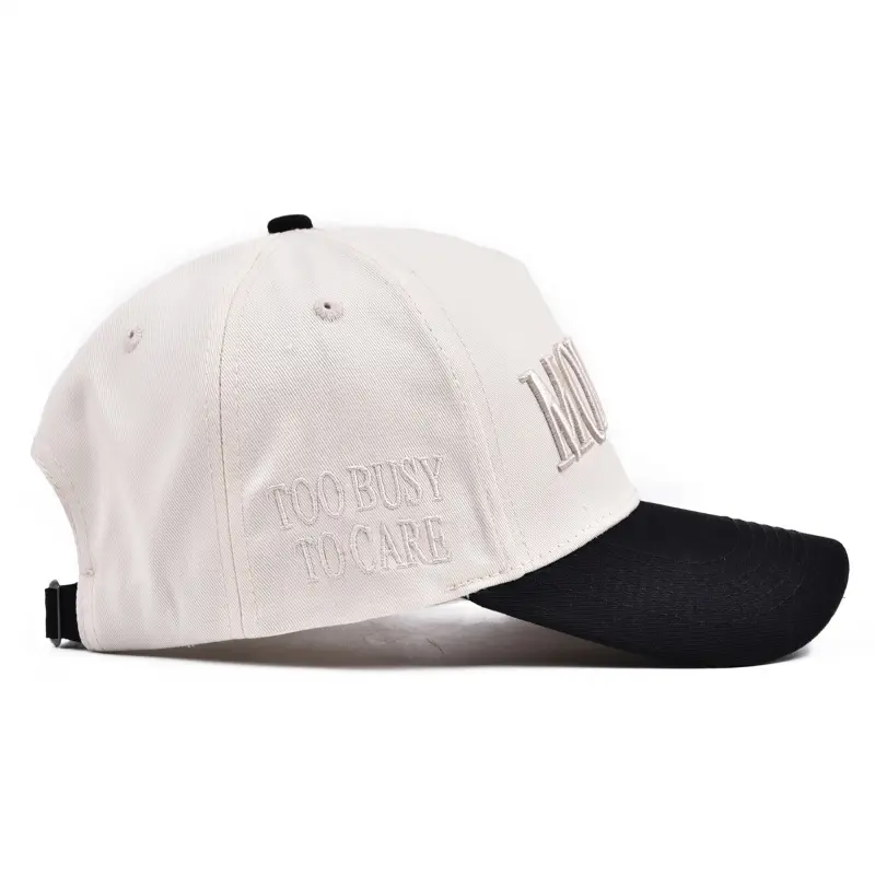 MOMMIN Embroidered Canvas Trucker Hat  Casual Baseball Cap Panel Trucker Hat Simple Hat Cap 4th Of July Snapback Black Caps Sports Cap