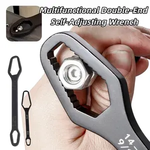 Multi-Function Double-Head Self-Adjusting Wrench, Universal Flex-Head Box Wrench, Double-Ended Universal Wrench Set, Multi-Purpose Torque Wrench, Suitable for Car Repair, Bicycle Maintenance, Home and Mechanical Repair Tools.