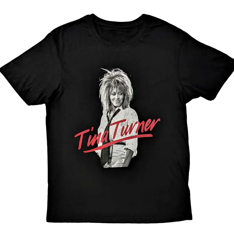 Tina Turner 'Red Logo' (Black) T-Shirt