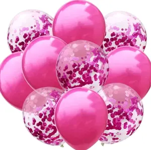 20 12IN PINK CONFETTI BALLOONS
