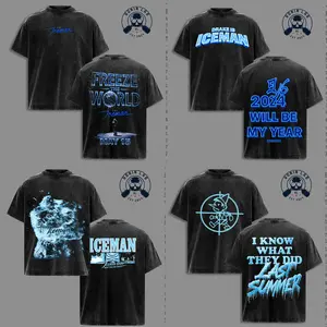 [COLLECTION] Drake - Iceman Vintage Washed T-Shirt, Cold World Rap Graphic Tee, Frozen Aura Streetwear Design Oversized Heavyweight Cotton Music Fashion