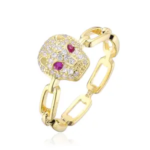 Panther Red Eye Link Ring