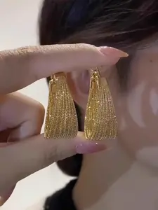 Multilayer Circle Design Earrings, Fashionable Jewelry for Women & Girls, Trendy All-match & Exquisite Jewelry for Birthday Gift, Circle Shape Earrings