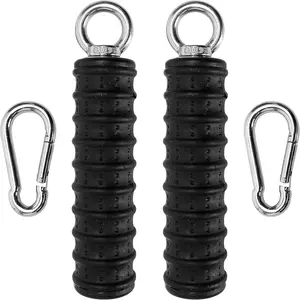 2 count  Single Handle Tricep Attachment  Machine, Maximum Advantage Grip Attachments, Pull Up Rope, Rope Arm, Pulldown Bar Workout, Strength Hand Grips for Gym (2 Carabiners Included)