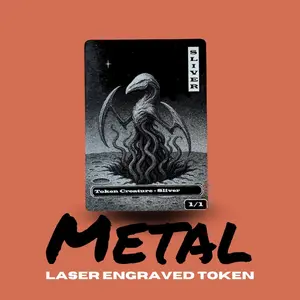Metal Sliver Token MTG | Laser Engraved Magic The Gathering Commander Proxy Token