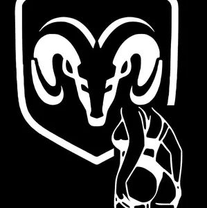Ram,.Car Decal, Dodge Blue Collar Decal for Trucks Dodge  Sticker, Pretty Woman Decal- Perfect for Any Dodge Car Fan