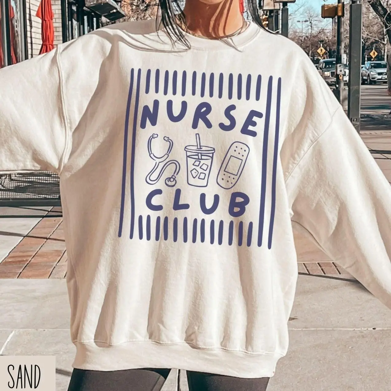 The Nurse Club Sweatshirt, Cute Nurse Squad Sweater, RN LPN BSN Crewneck, New Nurse Gift, Nursing Student Graduation Shirt, Future Nurse Apparel, Medical Staff Clothing, Nurse Appreciation Outfit , By The Mug Club