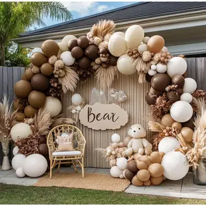 Brown Nude  Arch Kit -  Stuffed Neutral Blush White Sand  Garland Latex Coffee Tan Cream Color for  Shower Birthday Fall Boho Woodland Bear Wedding  Party Decor