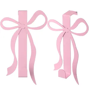 2-Piece Spring Fun Bow Door Hooks, Storage Hooks, Metal Strong Door Hangers, Cute Room Decor Butterfly Knot Accessories, Ideal for Cabinets, Living Room, Bathroom