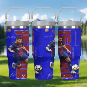 1pc 30oz Lionel Messi,Stainless Steel Travel Mug- Leak-Proof, Reusable Coffee & Sports Tumbler with Lid - Ideal for Hot & Cold Drinks,Ideal gifts for birthdays and other holidays