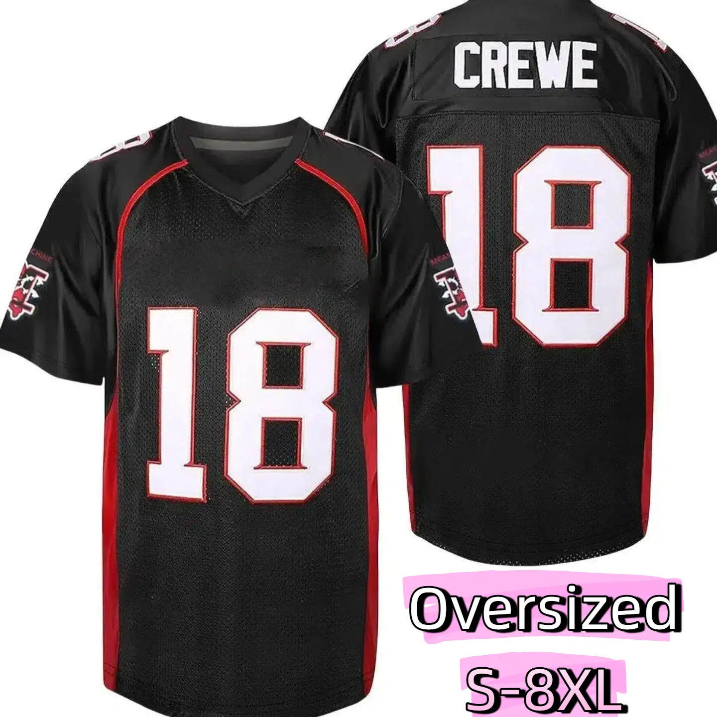 PLUS SIZE (S-8XL) Men's #18 Paul Crewe Mean Machine The Longest Yard Movie American Football Jersey Stitched tiktokshopbacktoschool,back to school,back to school haul