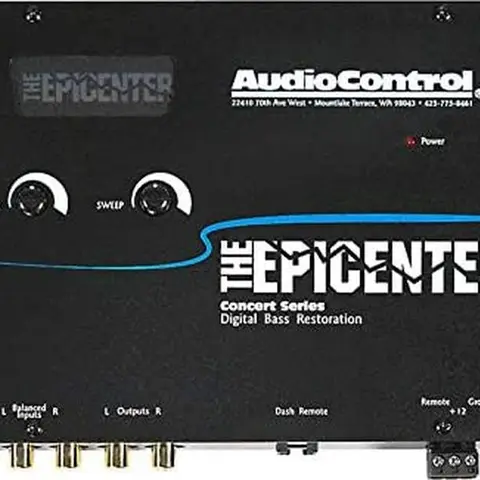 AudioControl Digital Bass Restoration Control Processor - Wired Car Audio Enhancer Amplifier with 10V, 150-Ohm, 20' RJ-14 Cable, 27 Hz to 63 Hz Range, Black, Remote Control Included