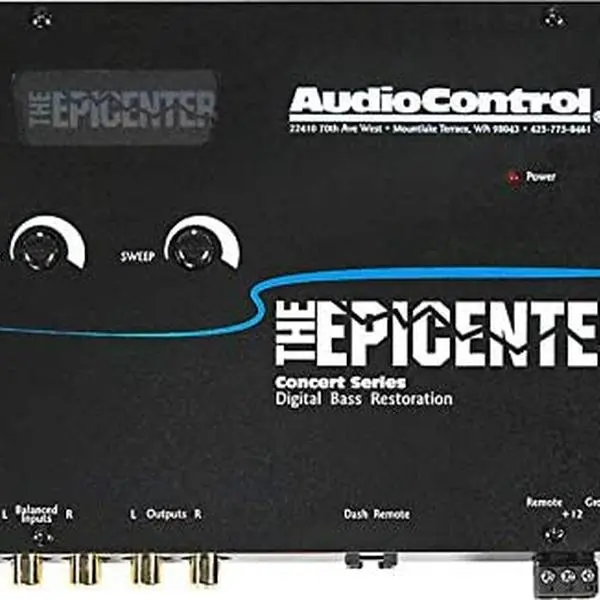AudioControl Digital Bass Restoration Control Processor - Wired Car Audio Enhancer Amplifier with 10V, 150-Ohm, 20' RJ-14 Cable, 27 Hz to 63 Hz Range, Black, Remote Control Included