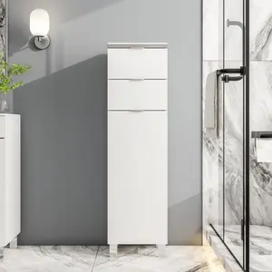 Eviva Geminis 14 in. W x 13 in. D White Oak Wall-Mounted Linen Cabinet