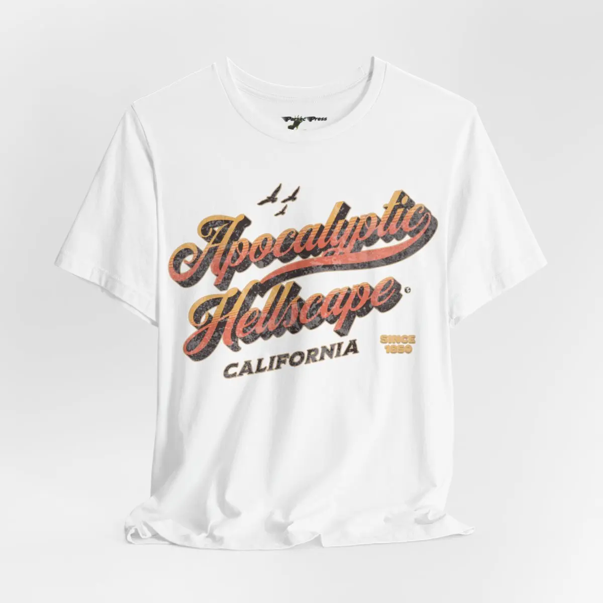 Apocalyptic California Hellscape Unisex Short Sleeve T-shirt, Graphic Shirt, Vintage Style Top, Urban Fashion, Dystopian Clothing