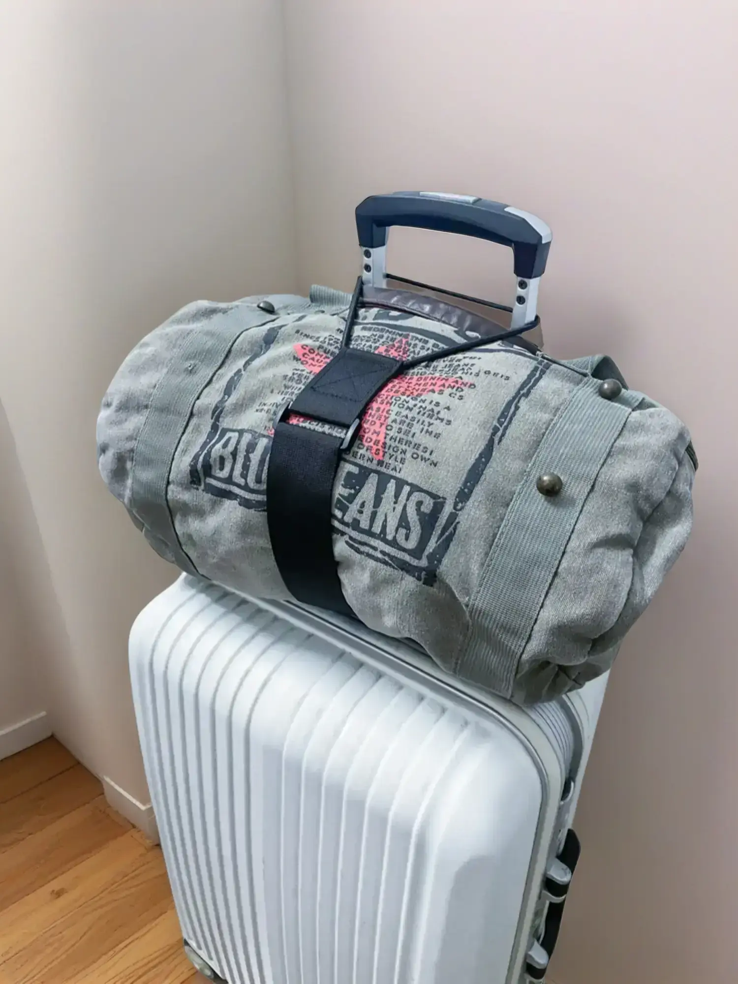 Adjustable Bag Strap for Overnight Travel Bag, Travel System Safety Carry-on Luggage Belt, Suitcase Elastic Soft Straps, Durable Bag Accessories for W