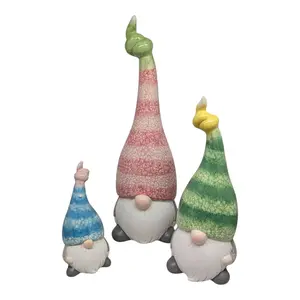 Terracotta Ceramic Gnomes - 3 Piece Set