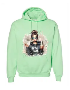 Mint hoodie on Boss Babe