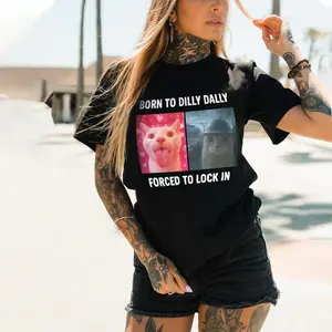 Born To Dilly Dally Print Women's Shirts