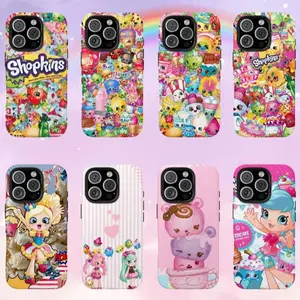 Shopkins Cartoon Phone Case, Cute Kawaii Aesthetic Cover, Colorful Fun Design for iPhone, Samsung Galaxy Series