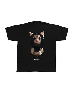 JAYDES KITTY T-Shirt Casual Classic, Regular fit gift for Him sand Her Menswear Top