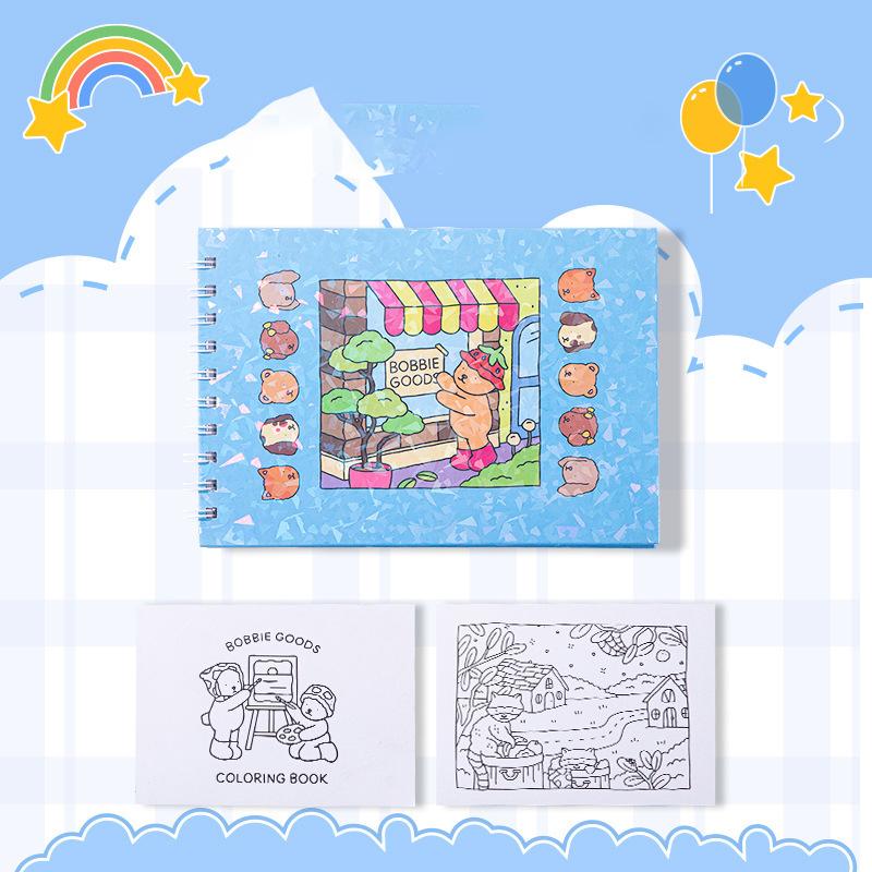 1pc A5 Coloring Book BOBBIE GOODS Cartoon Doodle New Coloring and Drawing Book