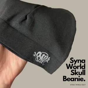 SynaWorld Knitted Skull Hat Men's Casual Beanie Hat with Embroidery Print, Syna Beanie Hat Men Women Paragraph Quality hat Y2k Warm Beanies Syna Running Cap, Available in Multiple Colors