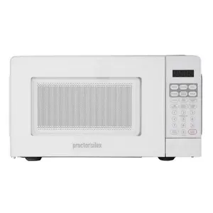 Proctor Silex 700W 0.6cu ft Countertop Microwave Oven White Proctor Silex 700W 0.6cu ft Countertop Microwave Oven White