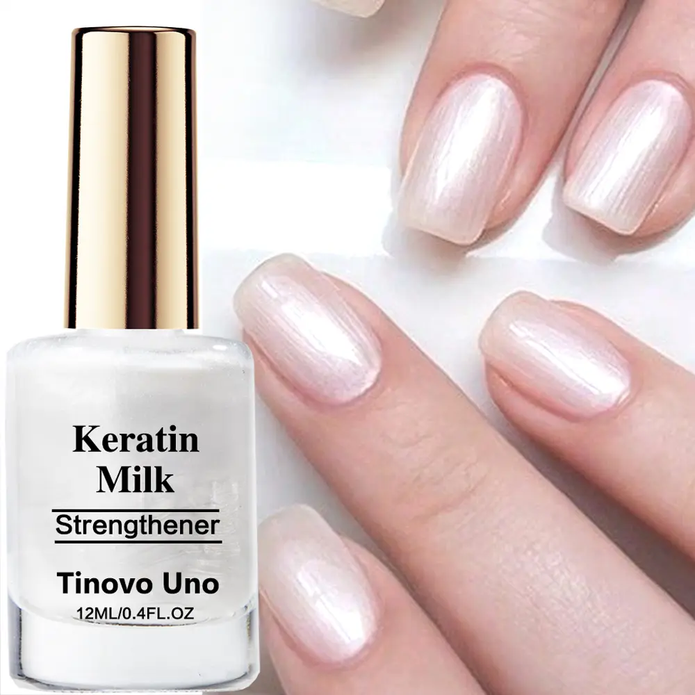 Tinovo Uno Keratin Milk Nail Hardener, Nail Care Product, Super Gloss And Ultra Hard Shield, Nail Strengthener for Brittle and Weak Nails, Nail Growth, Natural Quick-Dry, No Need UV/LED Lamp, DIY Nail Art, Holiday Gift, Manicure, Nail Care