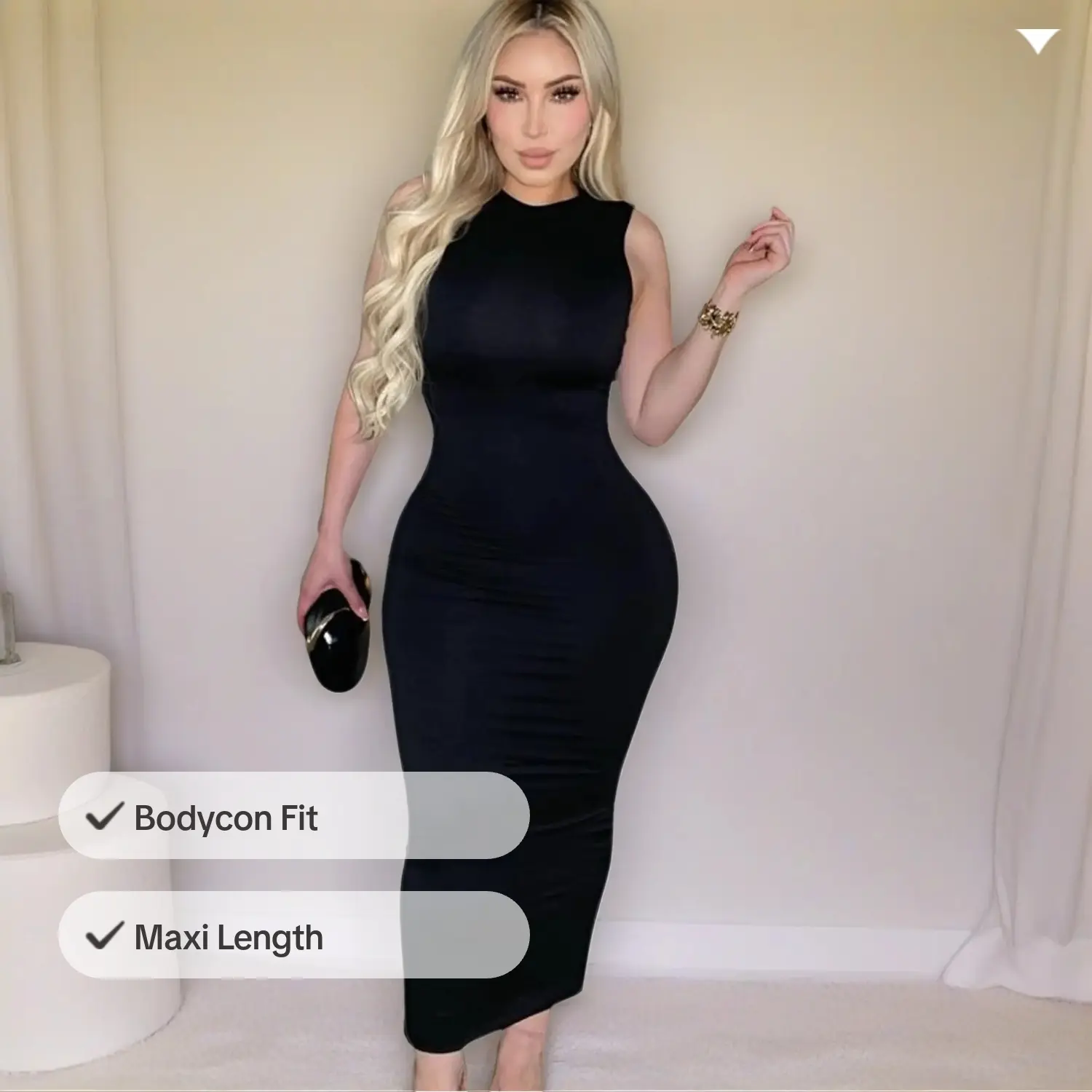 Bodycon Sleeveless Body Hugging Maxi Dress - TikTok Shop Bodycon Sleeveless Body Hugging Maxi Dress - TikTok Shop