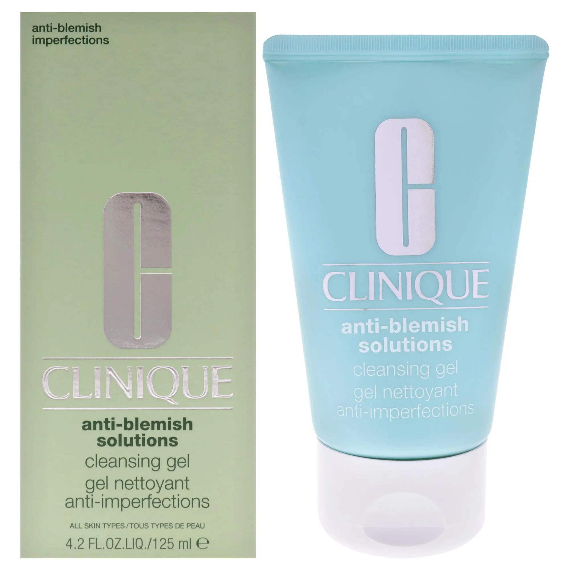Clinique Anti-Blemish Solutions Facial Cleansing Gel - Daily, Simple Use, All Skin Types, Unisex - 4.2 fl oz Gel